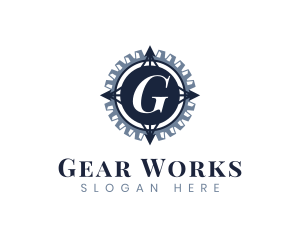 Generic Navigation Compass Gear logo design