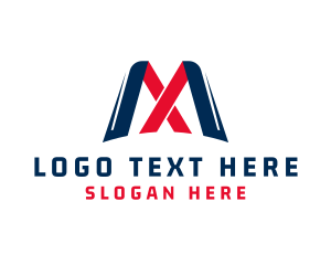 Organization - Modern Company Brand Letter MX logo design