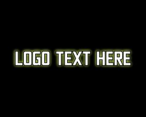 Metal - Glowing Generic Text logo design