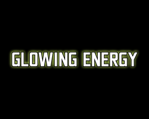 Glowing Generic Text logo design