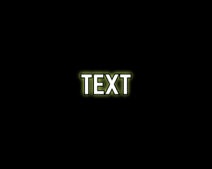 Glowing Generic Text logo design