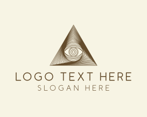 Ancient - Pyramid Eye Landmark logo design