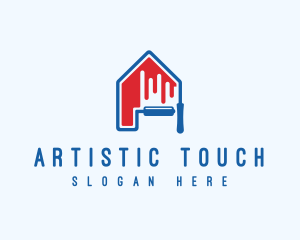 Home Renovation Paint Roller logo design