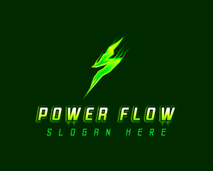 Power Lightning Bolt logo design