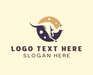 Safari - Zoo Kangaroo Animal logo design