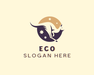 Zoo Kangaroo Animal Logo