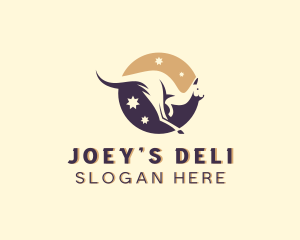 Zoo Kangaroo Animal logo design