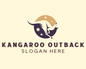 Zoo Kangaroo Animal logo design