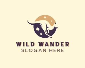 Zoo Kangaroo Animal logo design