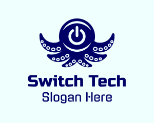 Switch - Blue Switch Octopus logo design