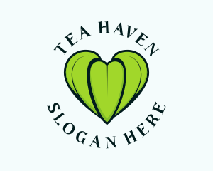 Green Leaf Heart logo design