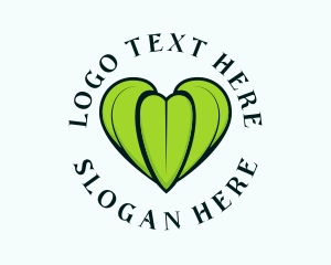 Green Leaf Heart Logo