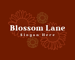 Sunflower Blossom Florist logo design