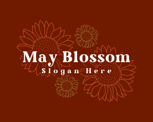 Sunflower Blossom Florist logo design