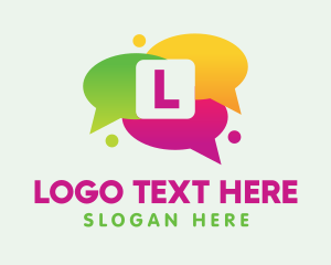 Social Media - Multimedia Speech Bubble Lettermark logo design