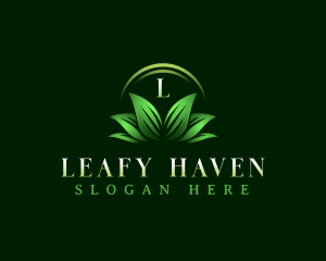 Plant Leaves Landscaping logo design