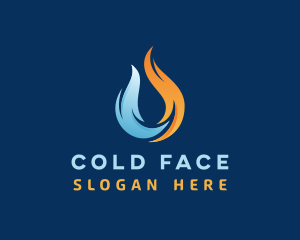 Cold Heating Flame logo design