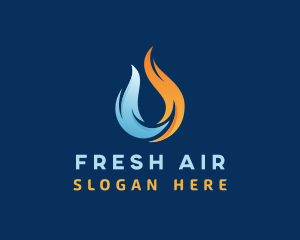 Cold Heating Flame logo design