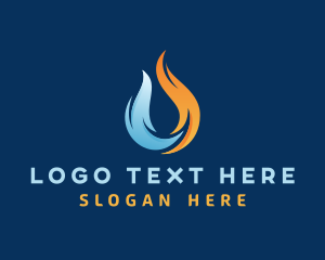 Cold - Cold Heating Flame logo design