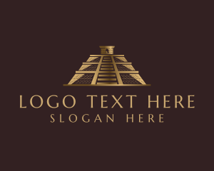 Mayan - Mayan Pyramid Architecture logo design