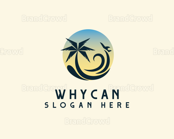 Tropical Island Vacation Logo