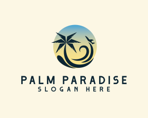 Tropical Island Vacation logo design