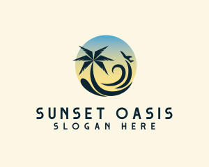 Tropical Island Vacation logo design