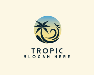 Tropical Island Vacation logo design