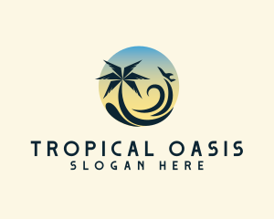 Tropical Island Vacation logo design