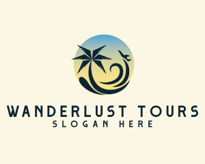 Tropical Island Vacation logo design