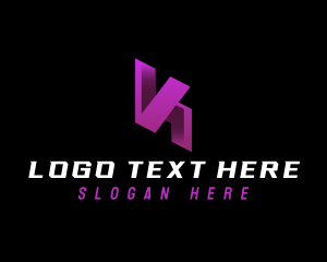 Application - Cyber Tech Letter K logo design