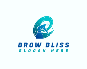 Cleaning Spray Bottle logo design