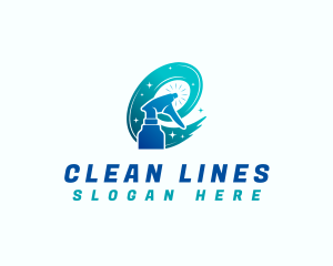 Cleaning Spray Bottle logo design