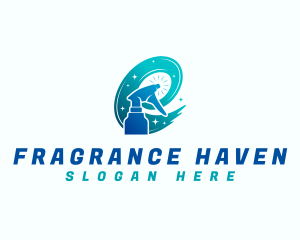 Cleaning Spray Bottle logo design