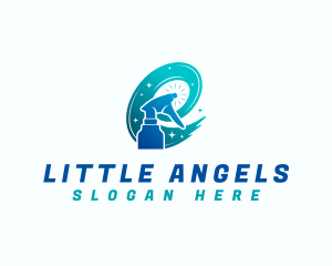 Cleaning Spray Bottle logo design