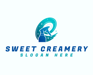 Cleaning Spray Bottle logo design