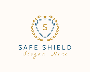 Wreath Academy Shield  logo design