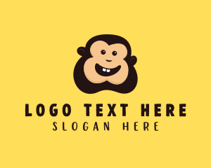 Glad - Happy Monkey Smile logo design