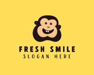 Happy Monkey Smile logo design