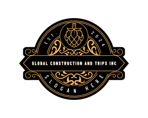 Alcohol - Brewery Hops Ornamental logo design