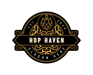 Hop - Brewery Hops Ornamental logo design