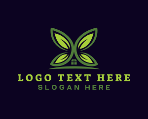 Wing - Butterfly Leaf House Landscaping logo design