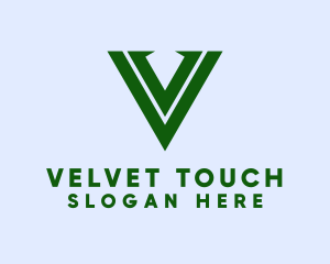 Classy Green Letter V logo design