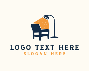 Interior - Chair Lamp Upholstery logo design