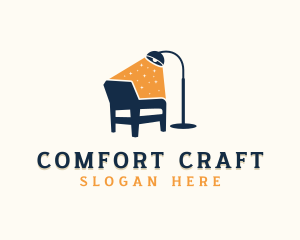 Chair Lamp Upholstery logo design