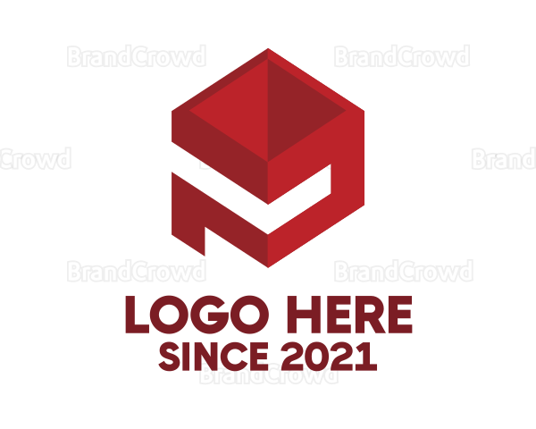 Red Letter P Block Logo