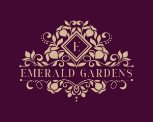 Wedding Flower Gardening  logo design