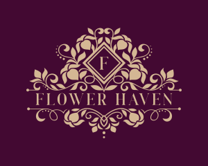 Wedding Flower Gardening  logo design