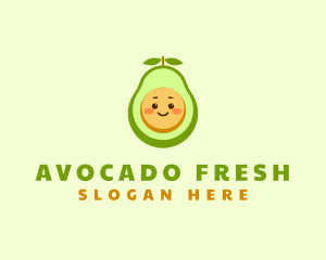 Avocado - Cute Avocado Vegetarian logo design