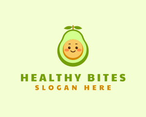 Cute Avocado Vegetarian logo design